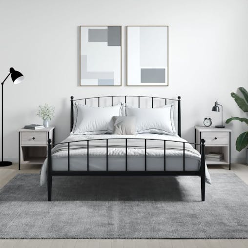 NNEVL Bedside Cabinets 2 pcs Grey Sonoma 40x42x50 cm Engineered Wood