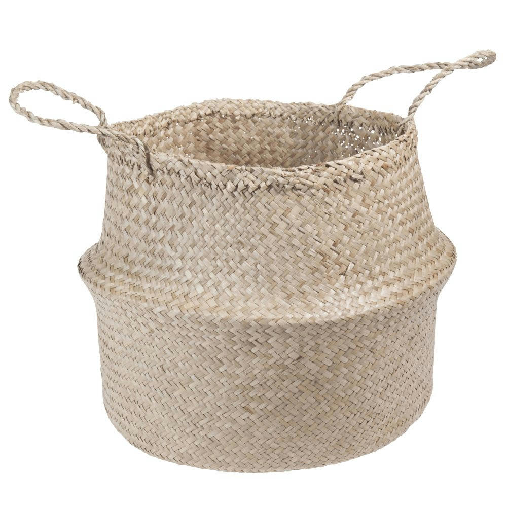 - Panier thaïlandais en fibre végétale H40 cm