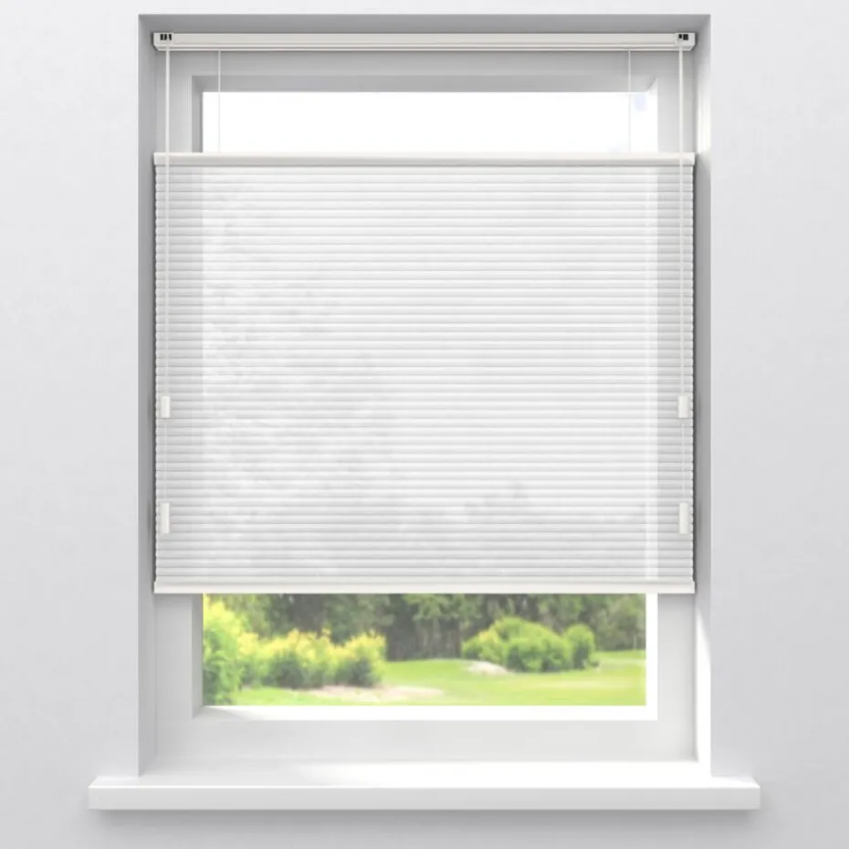 Kwantum Plisségordijnen | Fenstr Dubbel Plissé Jana  Lichtdoorlatend Wit