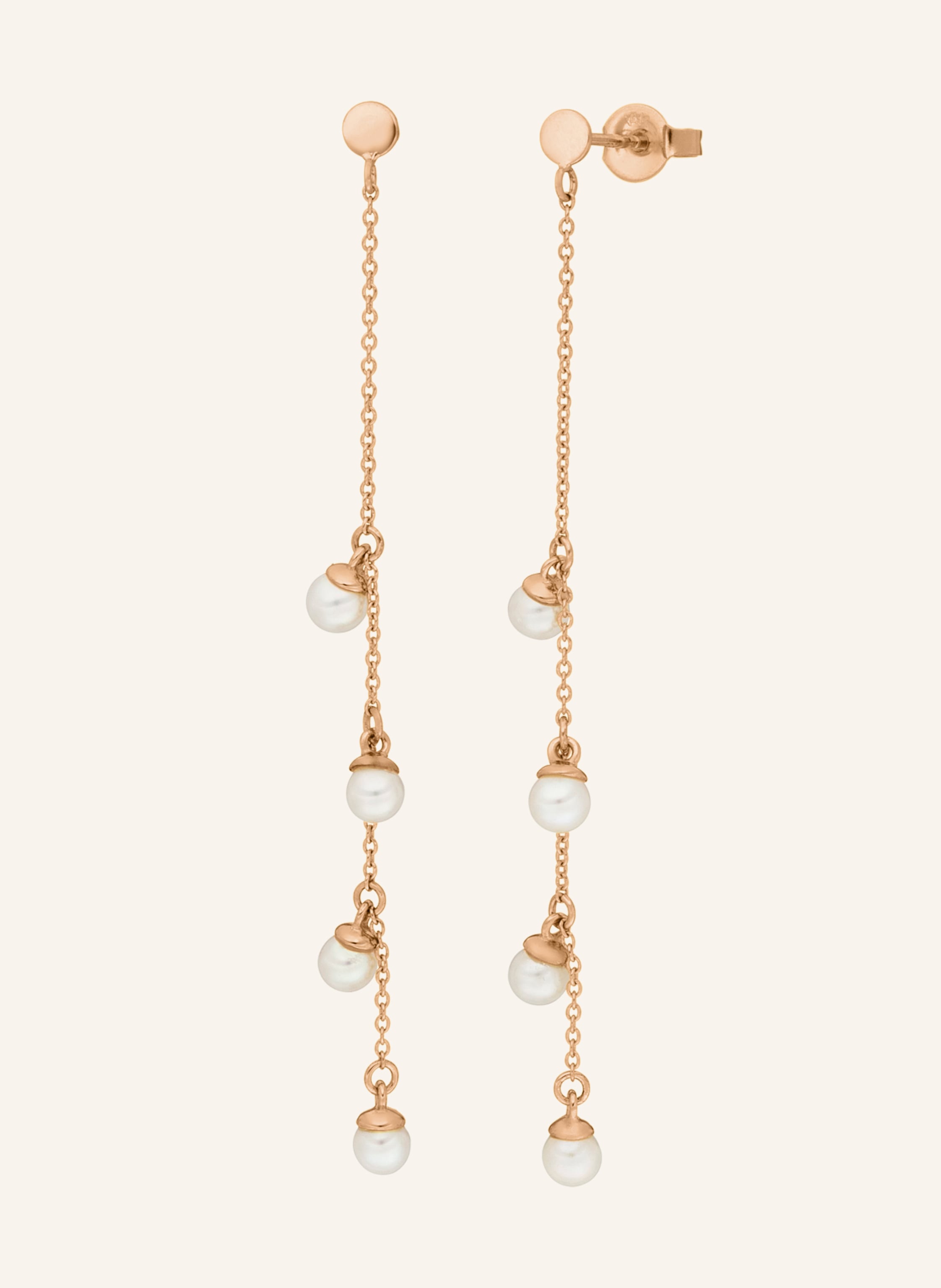 Leaf Ohrhänger PERLS aus 14 Karat Roségold
