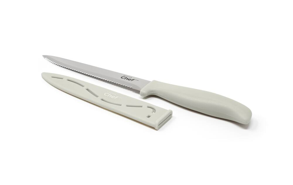MASTER Chef Stainless Steel Utility Knife with Sheath, 5.5-in, Assorted Colours