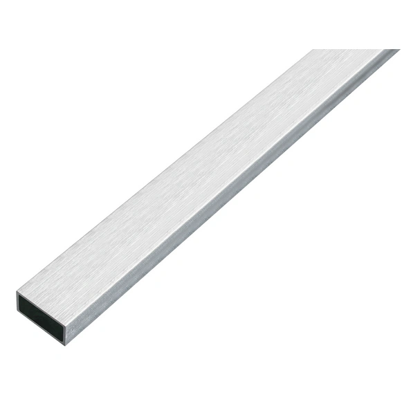 Rechteckrohr, LxBxH: 2000 x 10 x 20 x 1 mm, edelstahlfarben