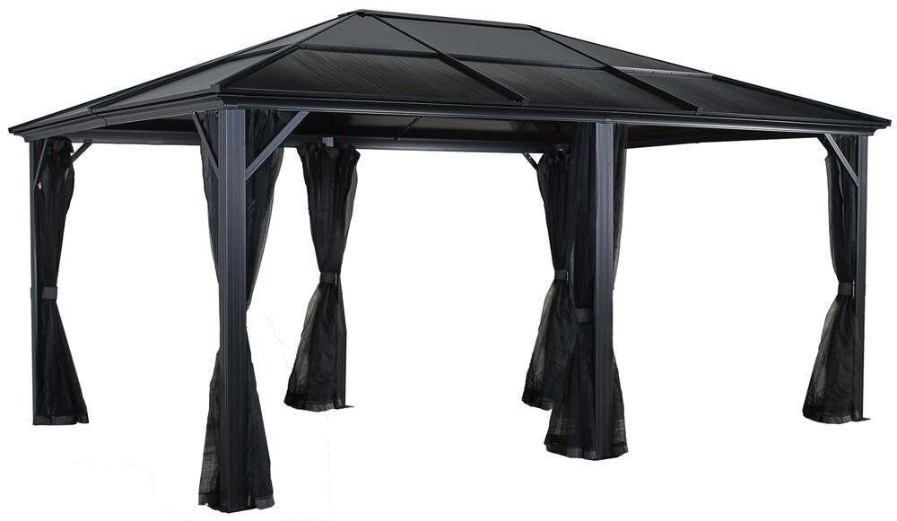 Sojag Meridien Hard Top Outdoor Sun Shelter Gazebo, 10 x 16-ft