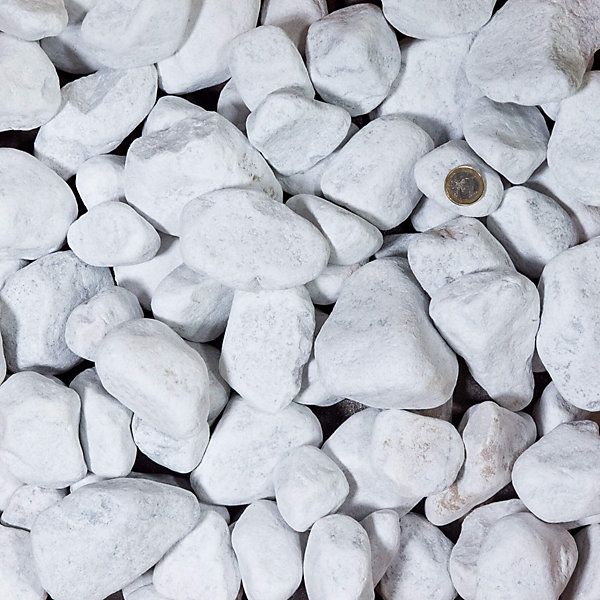 Galet Marbre Blanc Carrare 60-100 mm - Lot de 40 sacs de 20 kg (8 m²) - RO'MA NATURE
