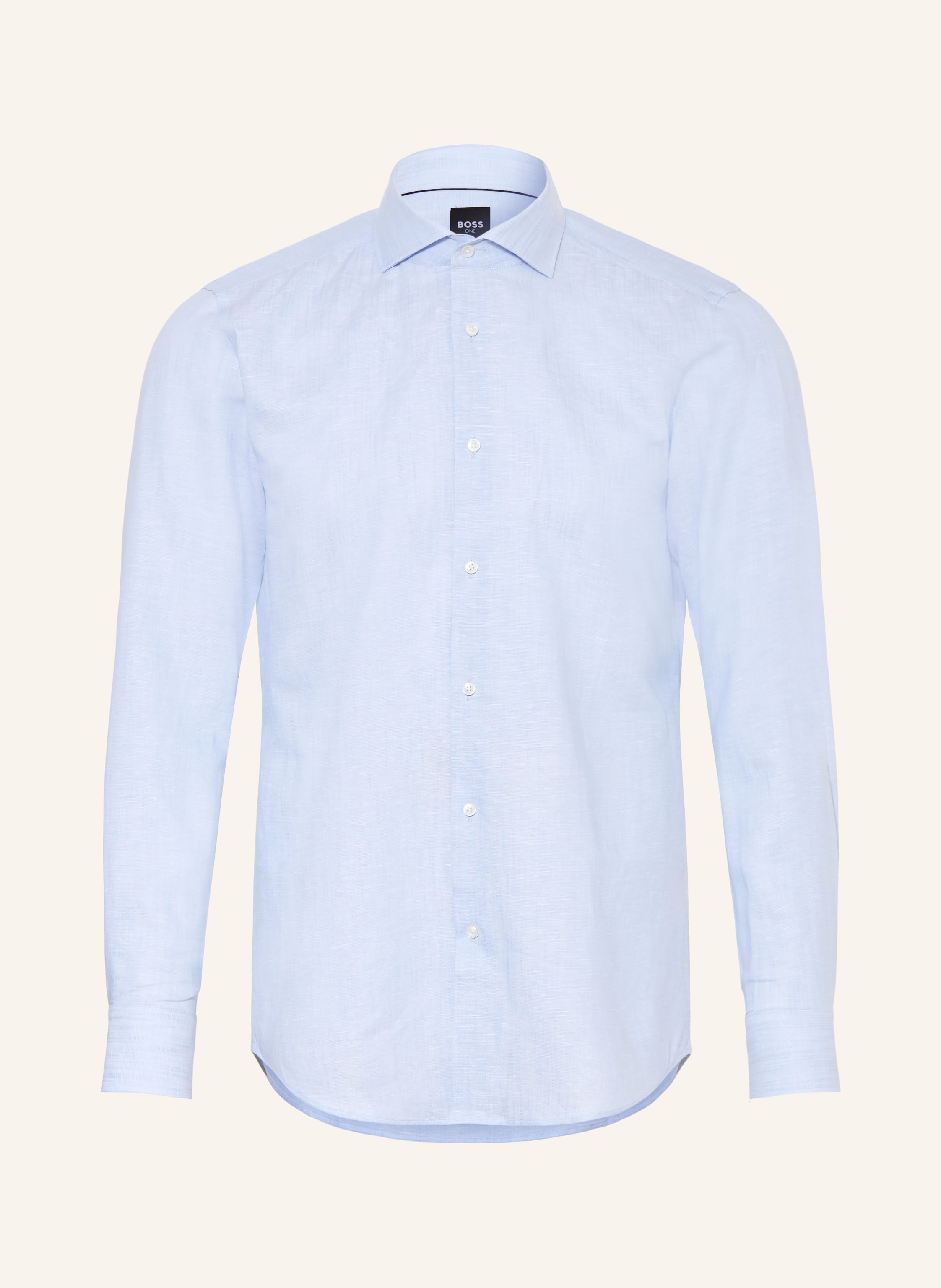 BOSS Hemd HANK Slim Fit mit Leinen