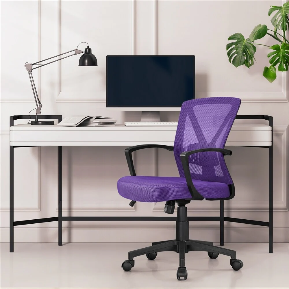 Yaheetech Adjustable Mesh Office Chair Mid Back Swivel Executive Chair