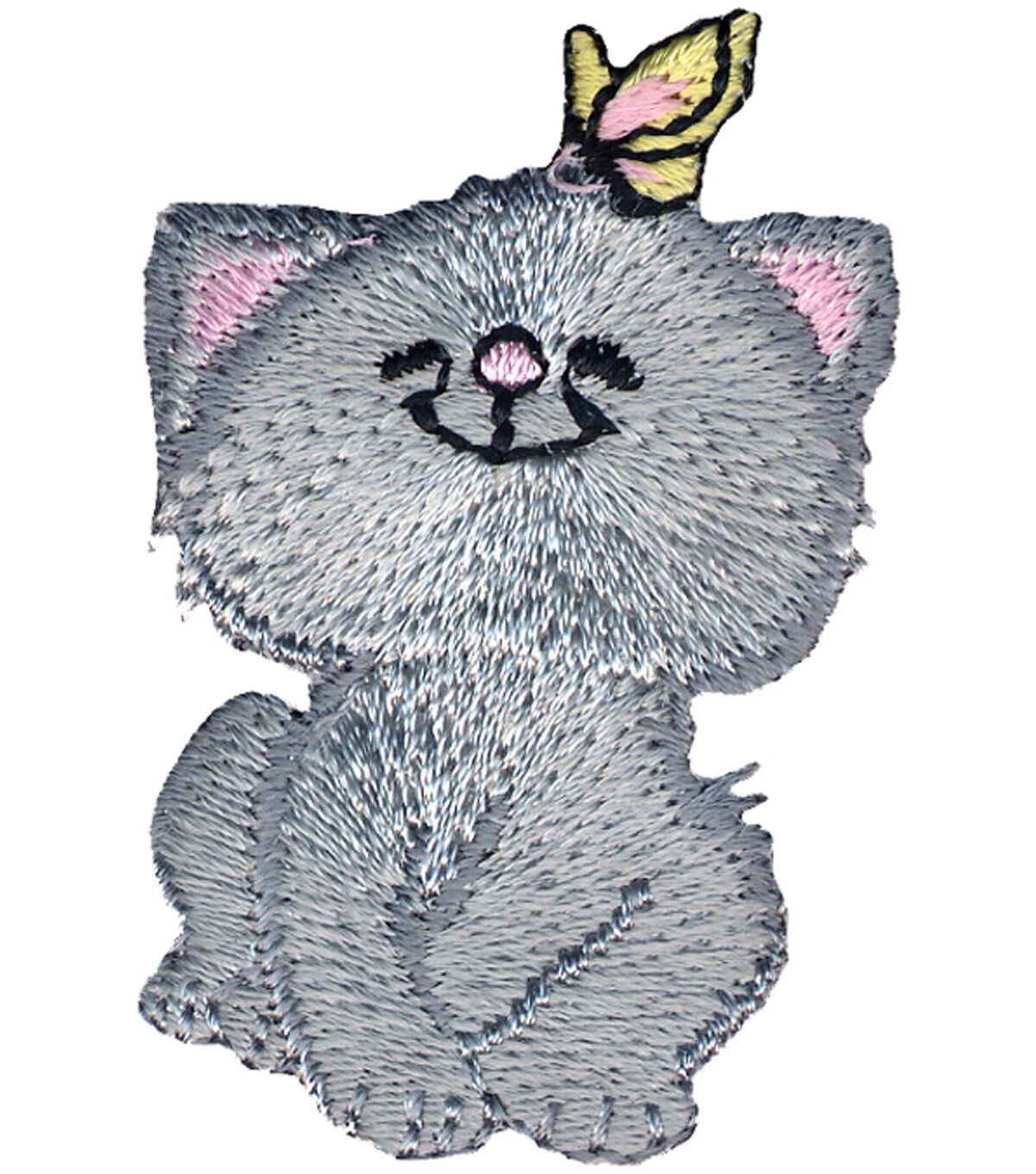 Wrights 2 x 1 Cat With Butterfly Iron On Patch