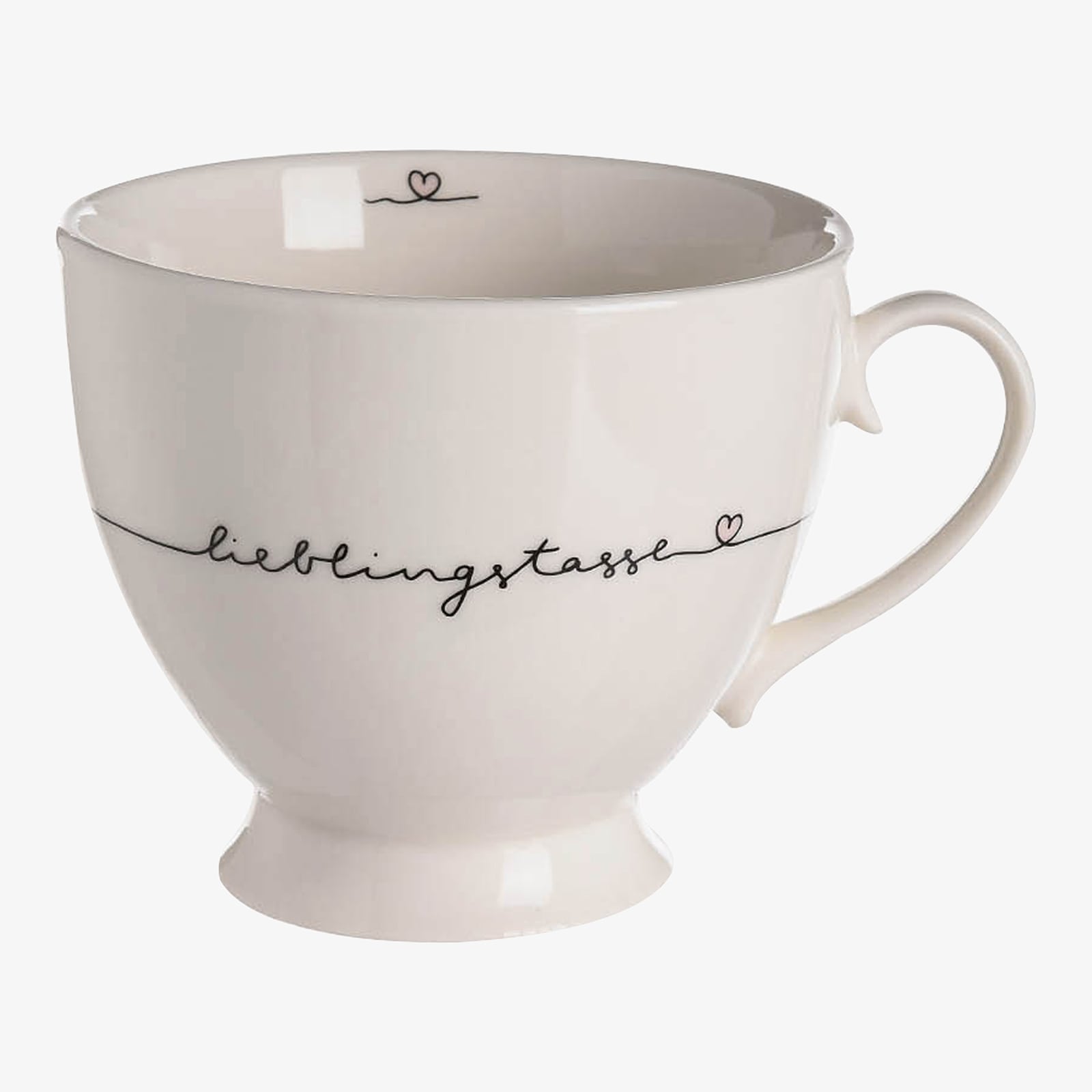 Tasse Lieblingstasse Weiß, ⌀ 11 cm, H 95 mm