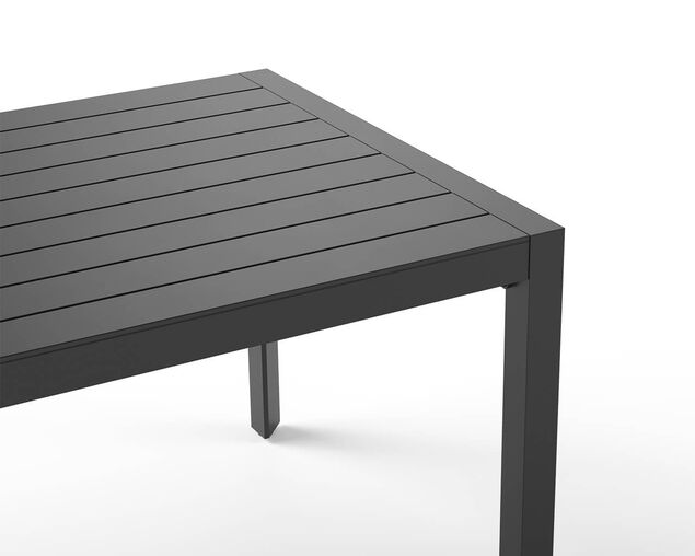 Jette 6 Seater Dining Bench Setting Bundle - Gunmetal Grey