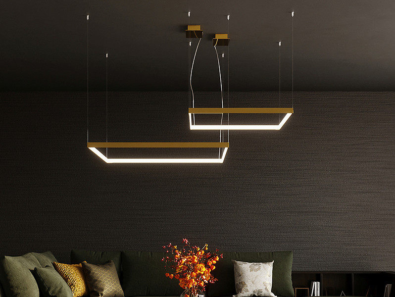 Lampa wisząca Tuula LED aluminiowa złota