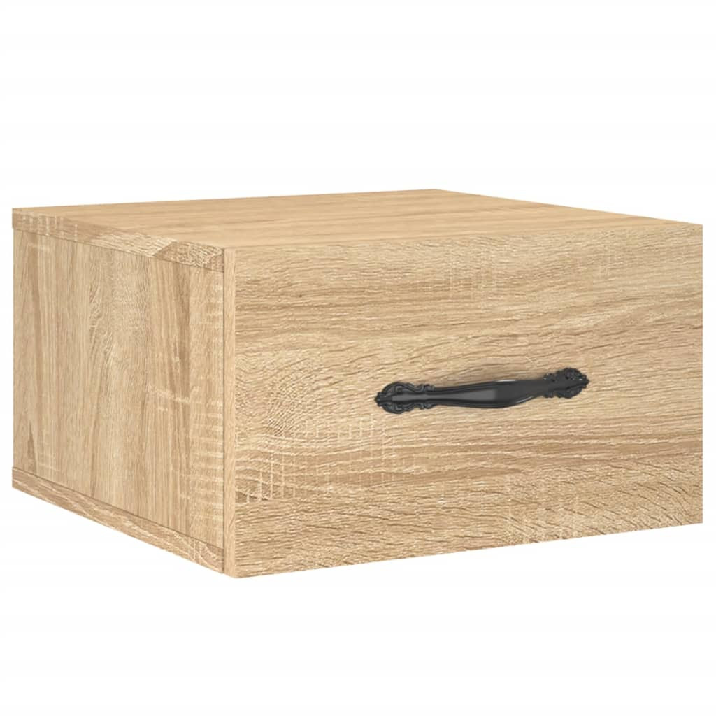 Szafka Nocna Wisząca Brąz Komoda Stolik Nocny Do Sypialni 35x35x20 cm