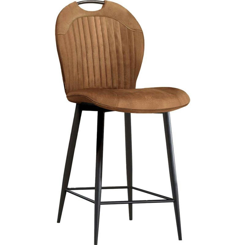 CAPRI - Tabouret de bar vintage (lot de 2) pieds en métal