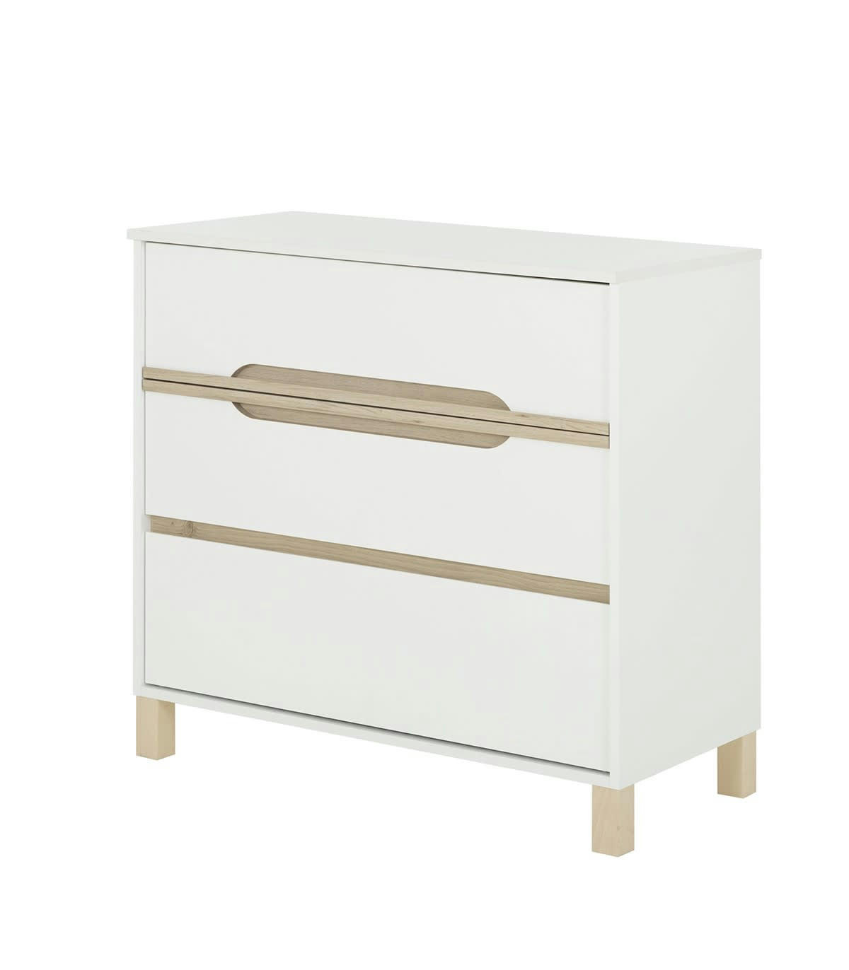 CELESTE - Commode 3 tiroirs blanche Enfant - 95 x H87 cm