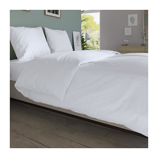 DODO - Housse de couette - 260x240 cm - Coton - Antibactérien - Blanc - Fabriqué en France