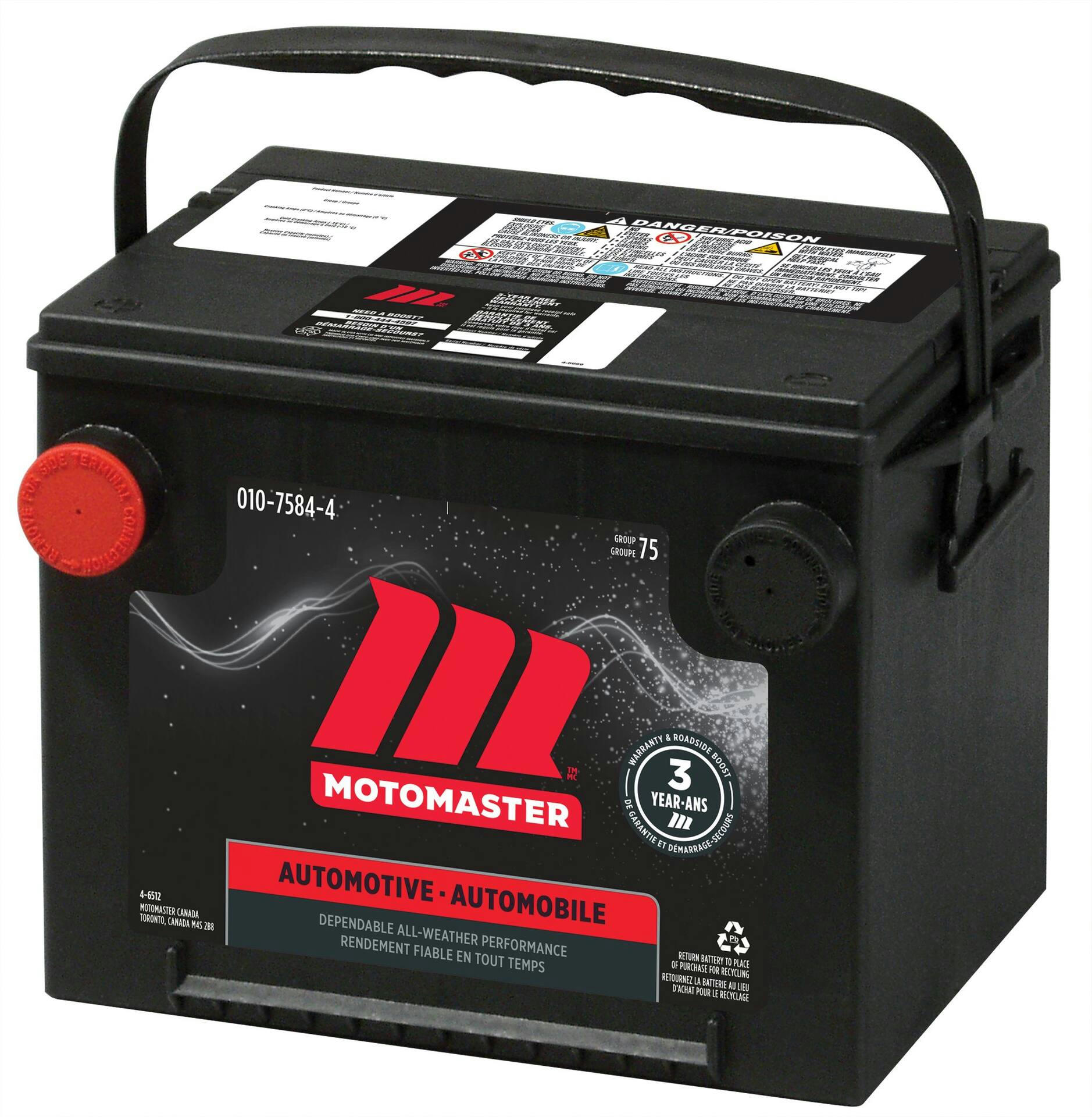 MOTOMASTER Group Size 75 Battery, 650 CCA