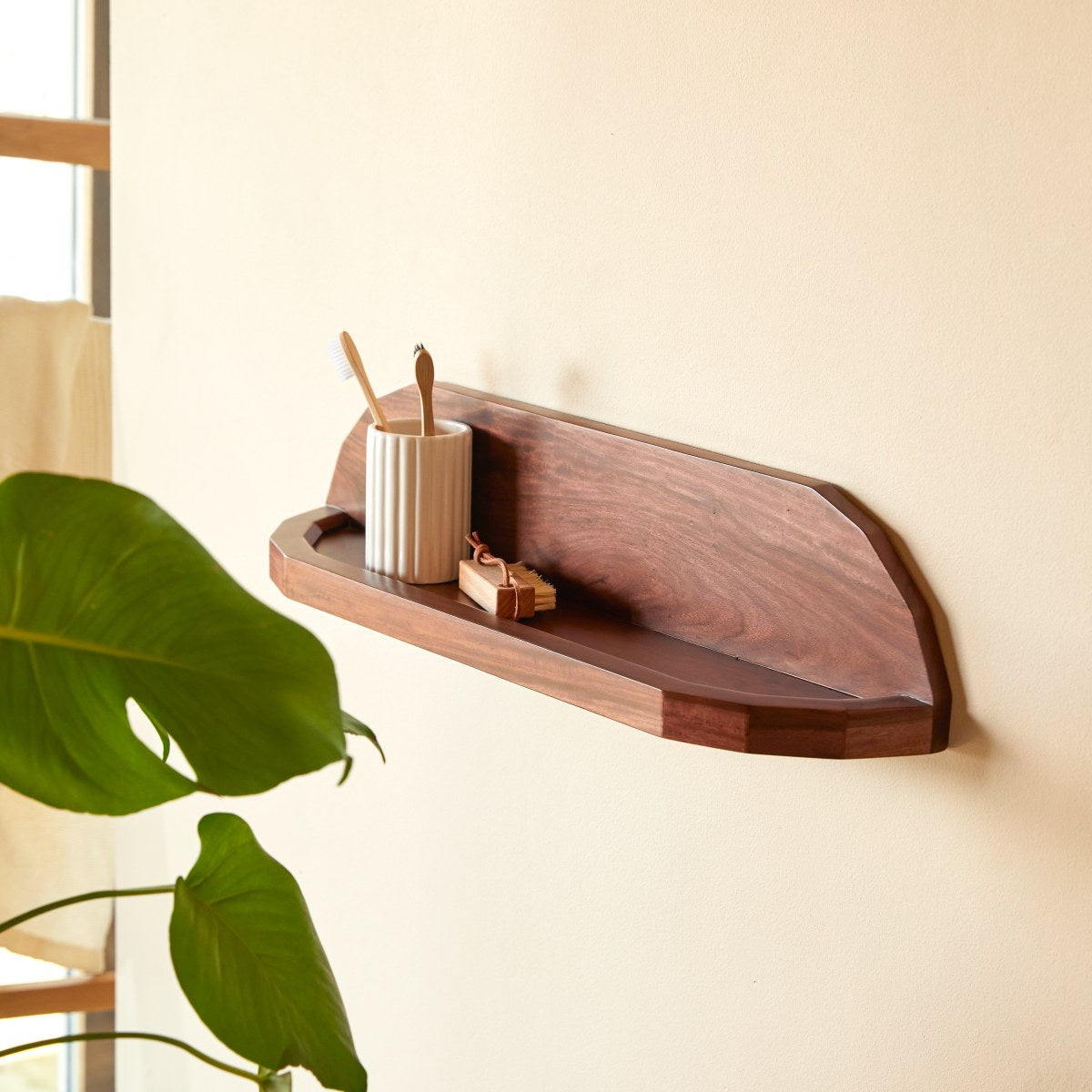 Tikamoon - Badkamerwandplank in massief palissanderhout 60 cm