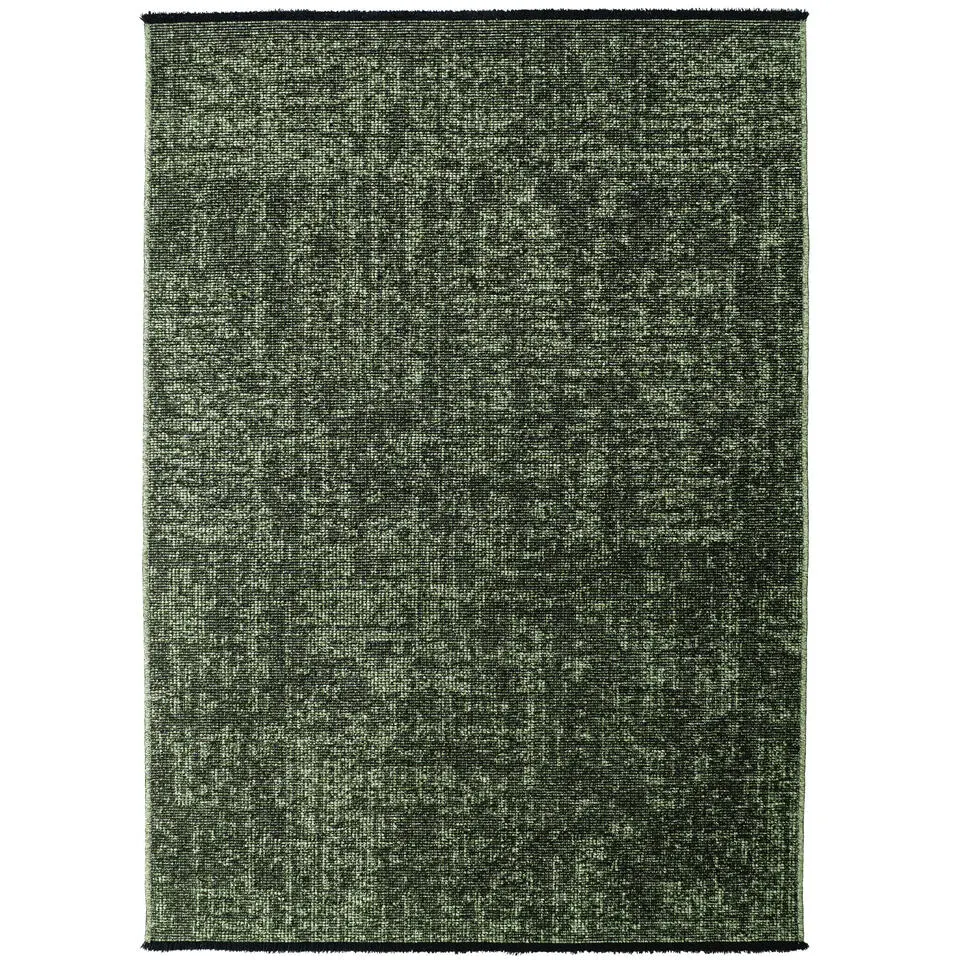 SPACE Vloerkleed - Laagpolig Effen Velours - Groen 240x340 cm - Modern Woonkamer