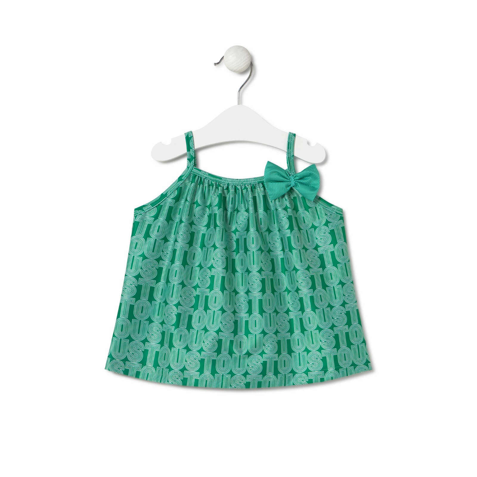 Vestido de tirantes de niña Line verde