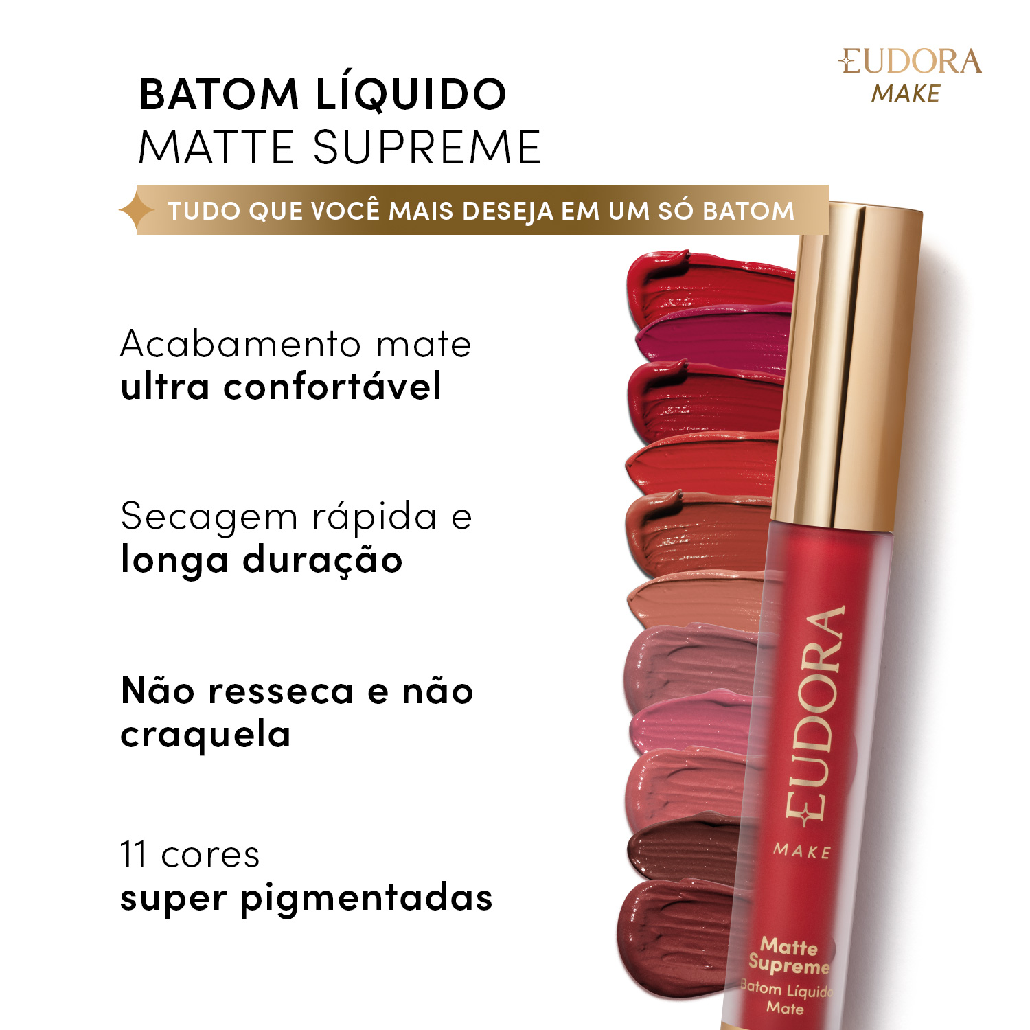 Batom Líquido Matte Supreme Marrom Precioso 4,0ml