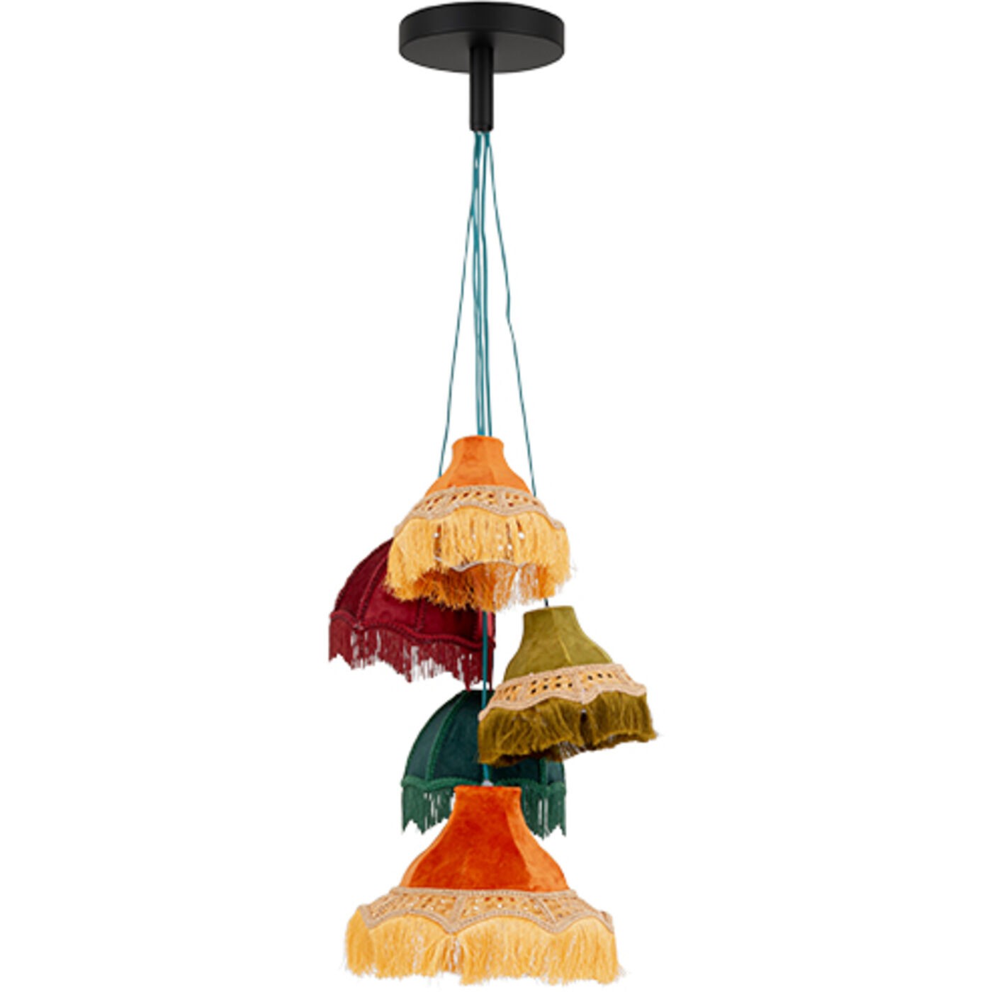 Kare Design Hanglamp Saloon Fringes 5