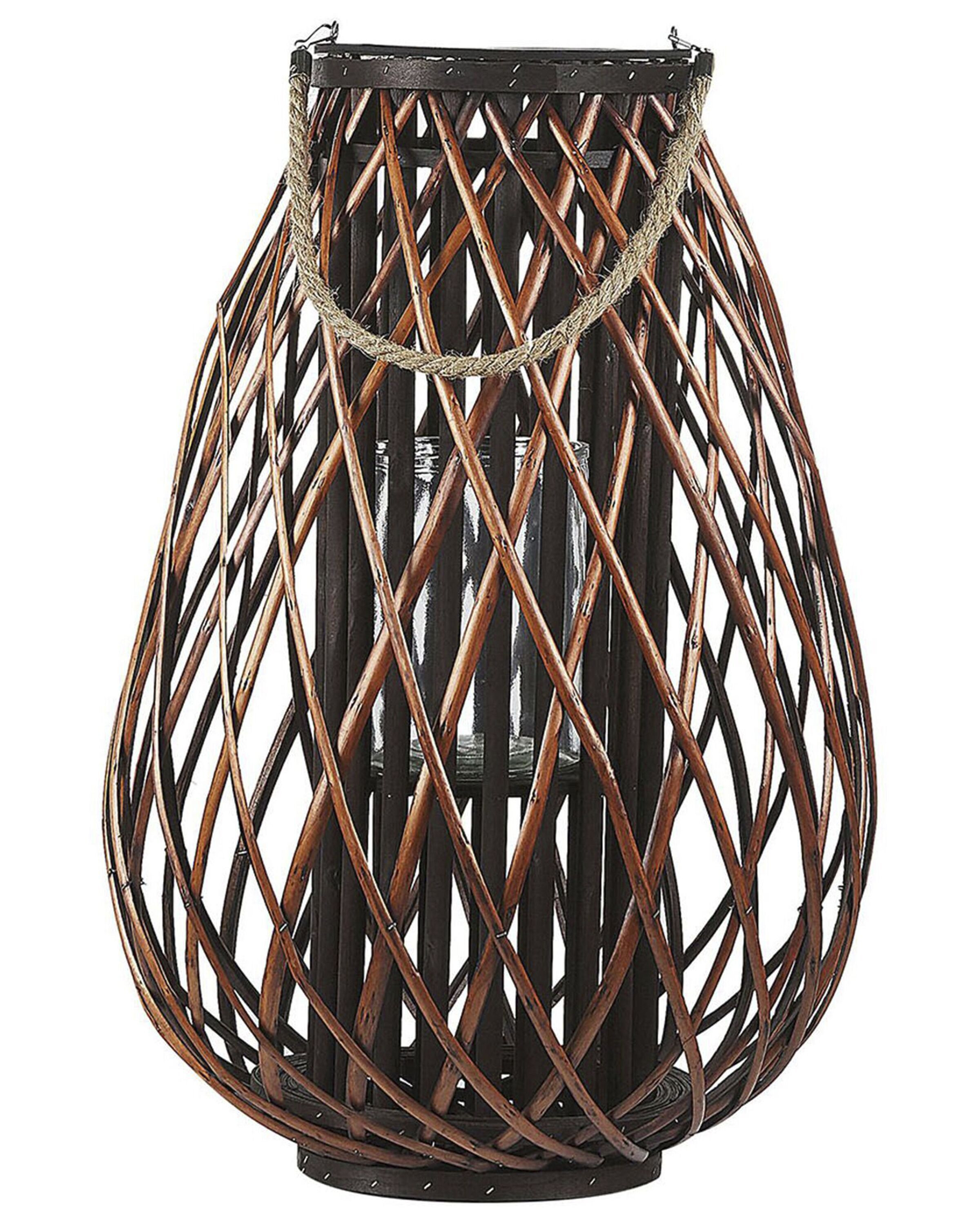 Lampion dekoracja 60 cm świecznik drewno