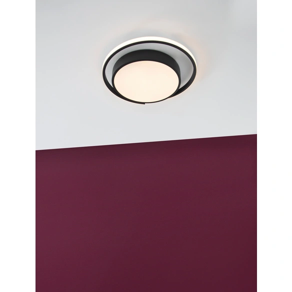 Deckenleuchte »Odrey «, LED, 22 W, Höhe: 5 cm, schwarz