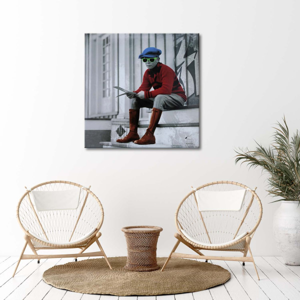 Feeby Obraz na płótnie Młody chłopak w okularach 30x30