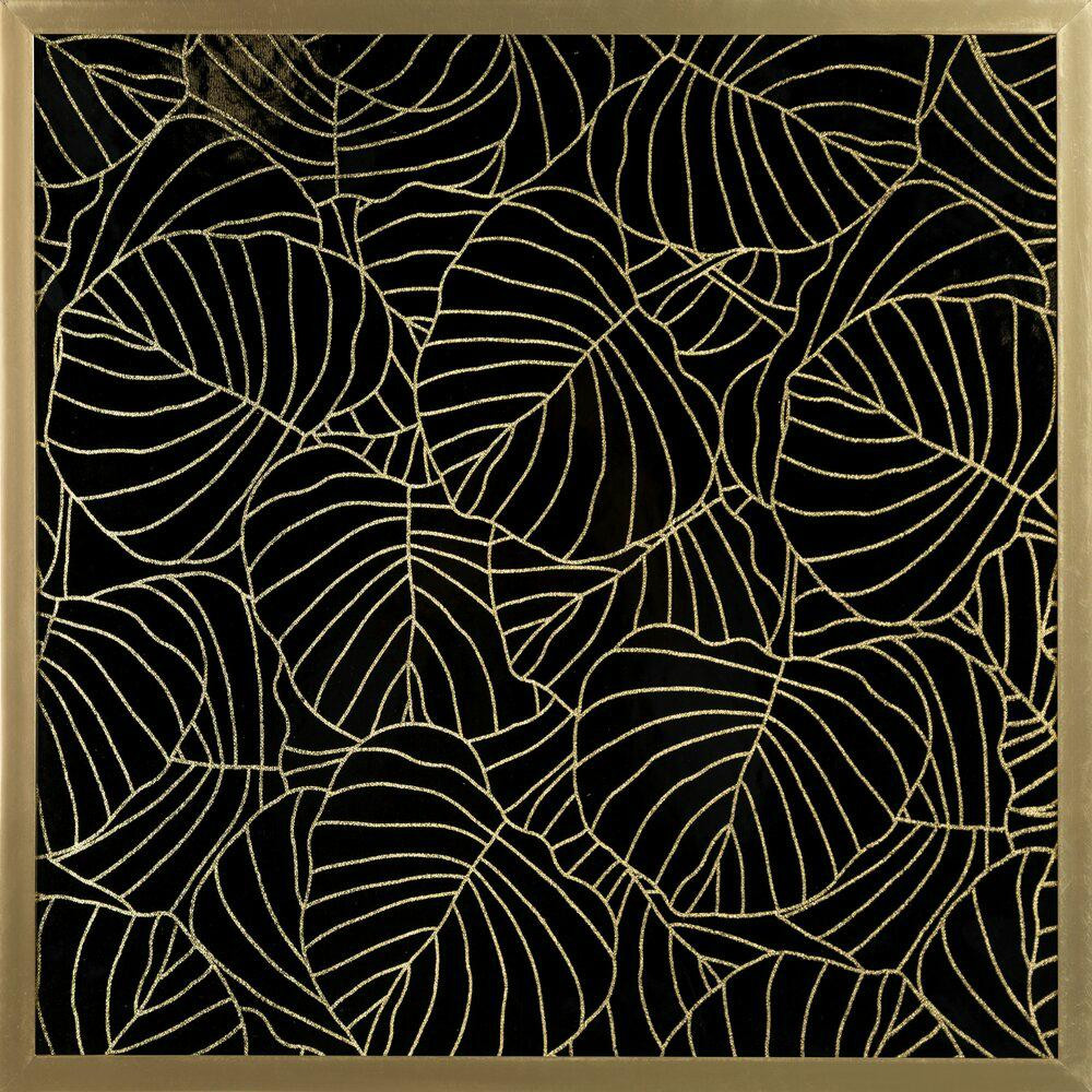 Obraz Glamour LILI2 53x53 cm - Złote Liście