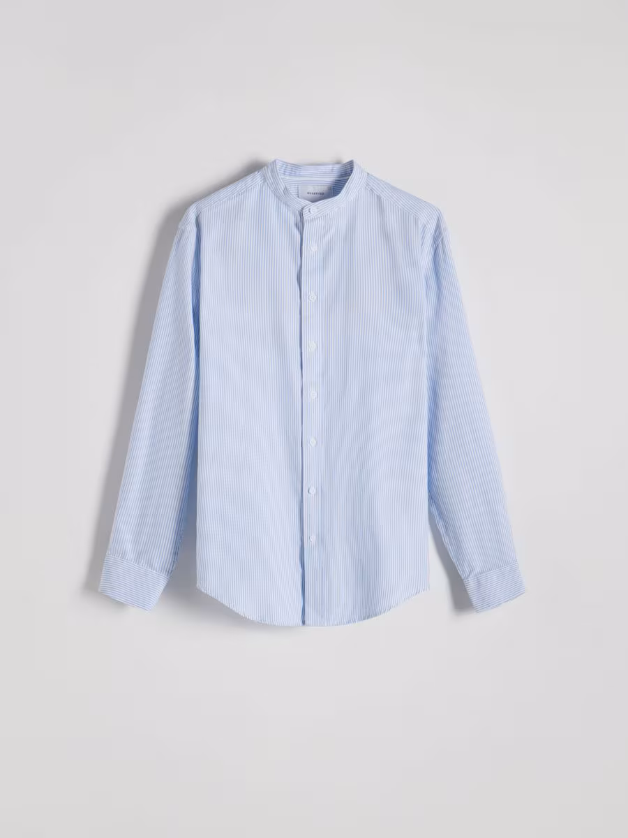 Regular Fit Mandarin Collar Shirt