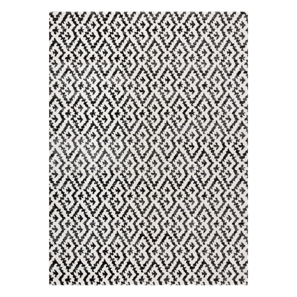 Dywan nowoczesny MUNDO E0621 geometryczny outdoor beż / czarny 80x150 cm
