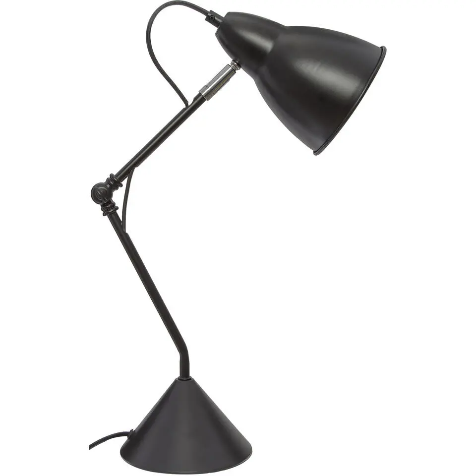 Atmosphera Tafellamp/bureaulamp Design Light - zwart - 62 cm