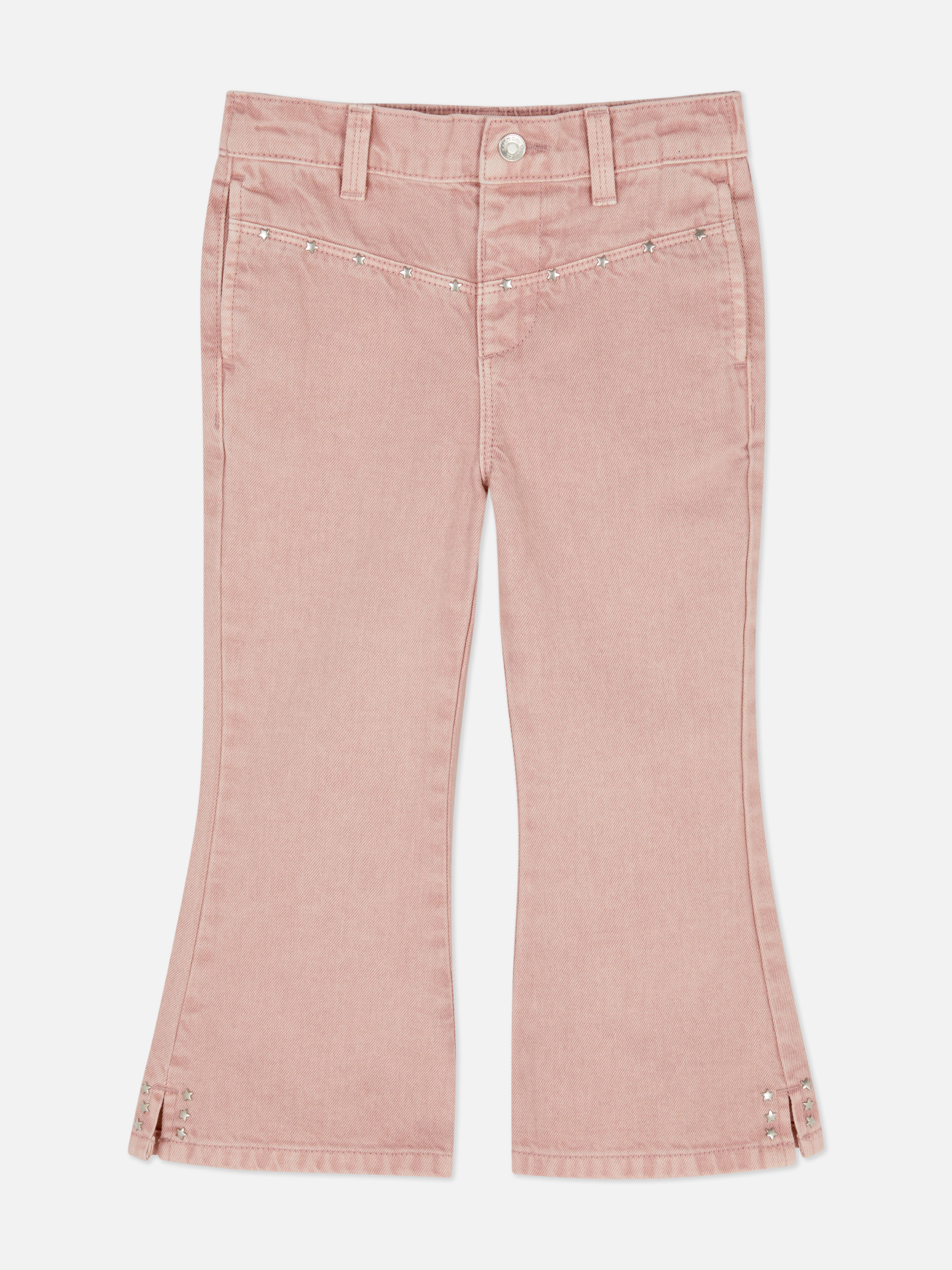 1.5-8yrs | Metallic Star Studded Flare Jeans