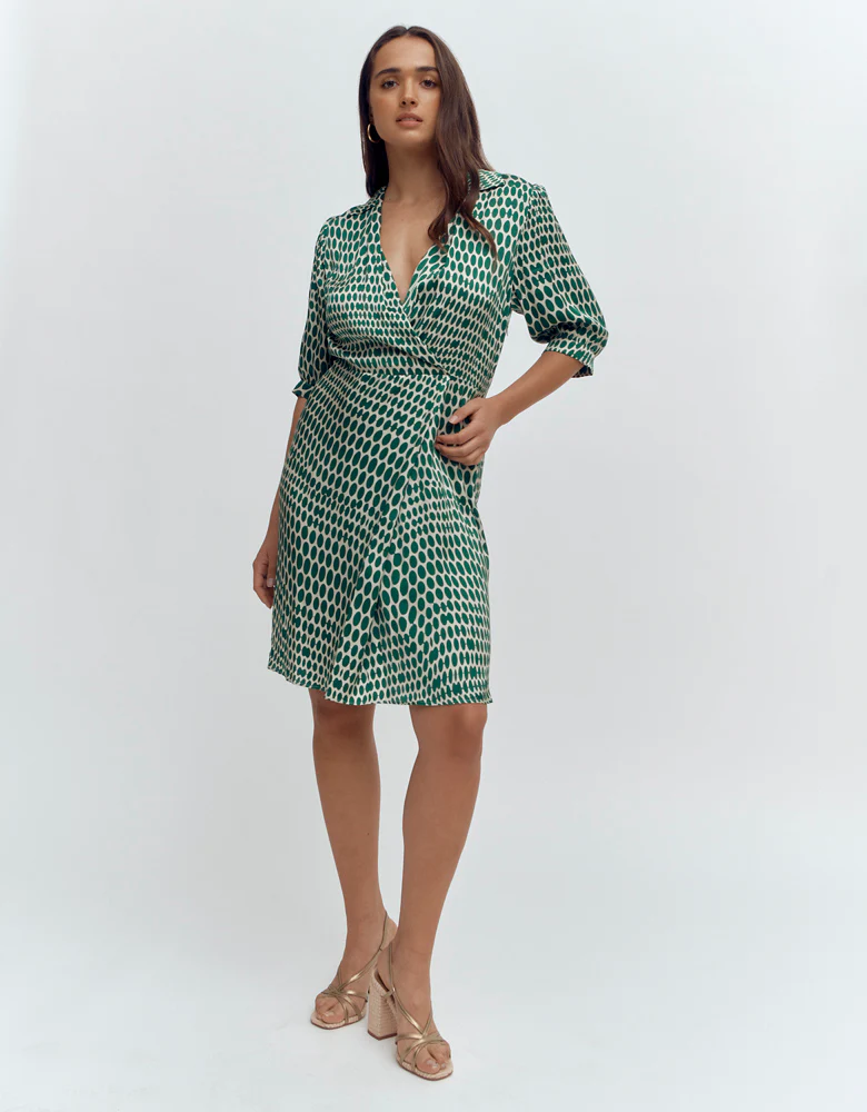Robe chemisier cache-coeur ROMY/87132/521