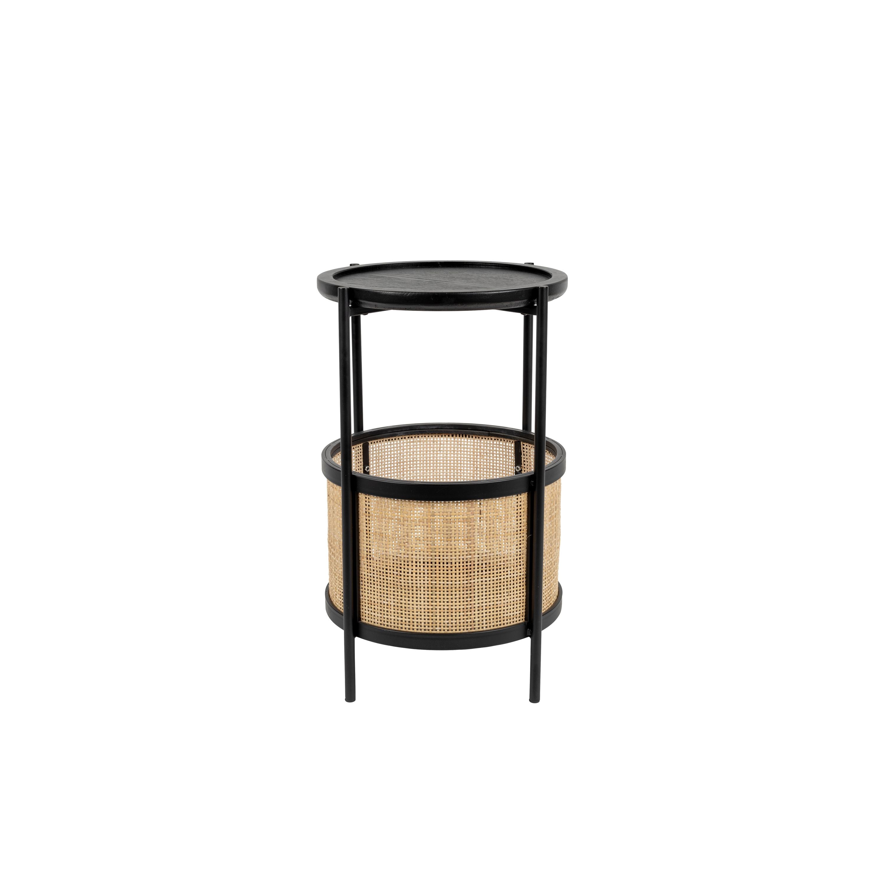 Housecraft Living Makoto Bijzettafel Rond 30x30 cm Zwart