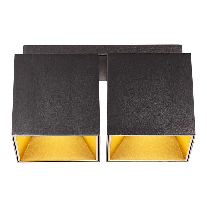 Nordlux Ethan Plafondlamp - 2-lichts GU10 - Mat zwart RAL9005