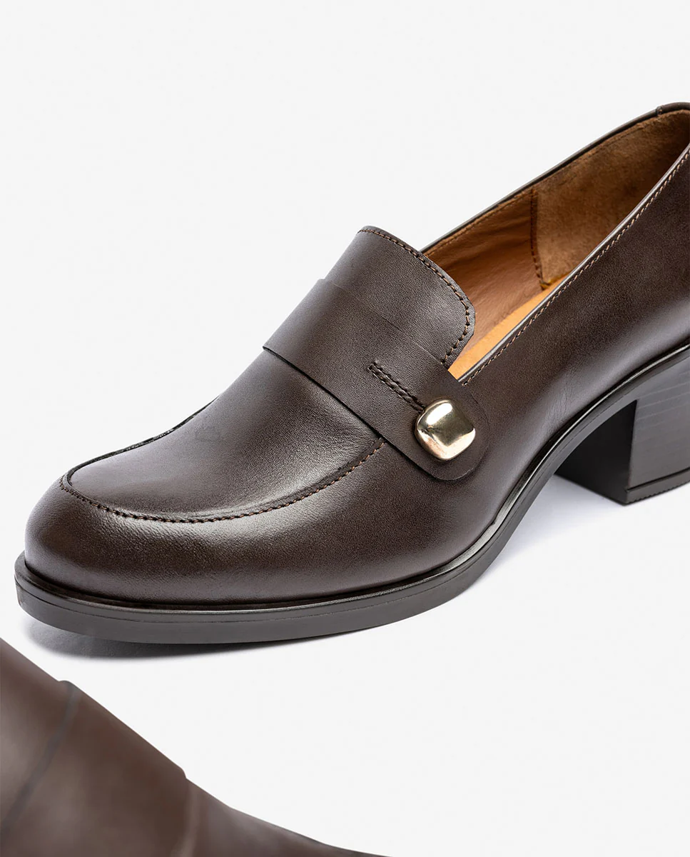 Zapato de tacón LILLE-100 marrón