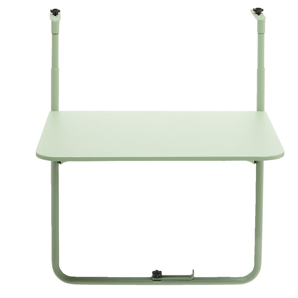 Table d'appoint pour balcon Oslow pliante acier vert sauge 60x40xH68cm