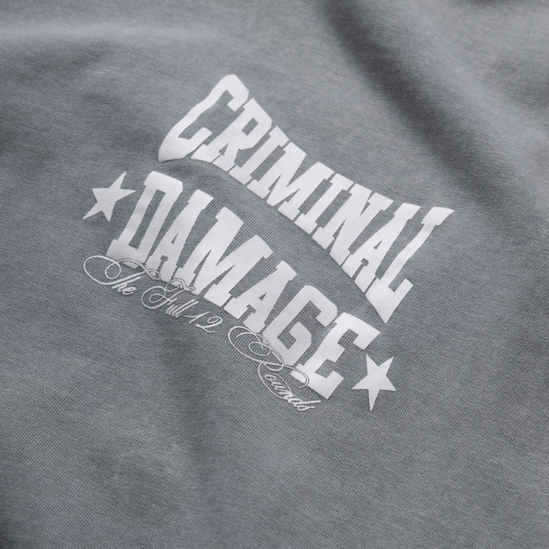 Criminal Damage Boxing Gym Tee - Washed Grey