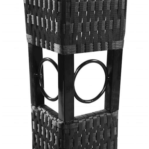 NNEVL Poly Rattan Gazebo with Dark Grey Roof 3 x 4 m