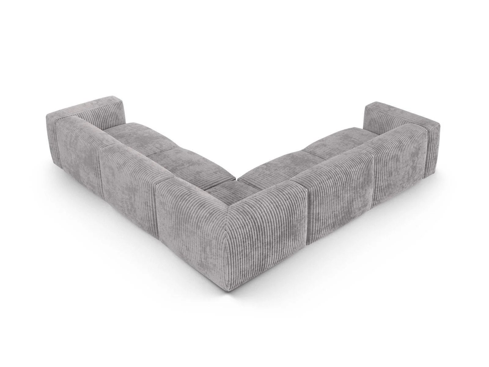 Modulaire hoekbank Martina ribstof