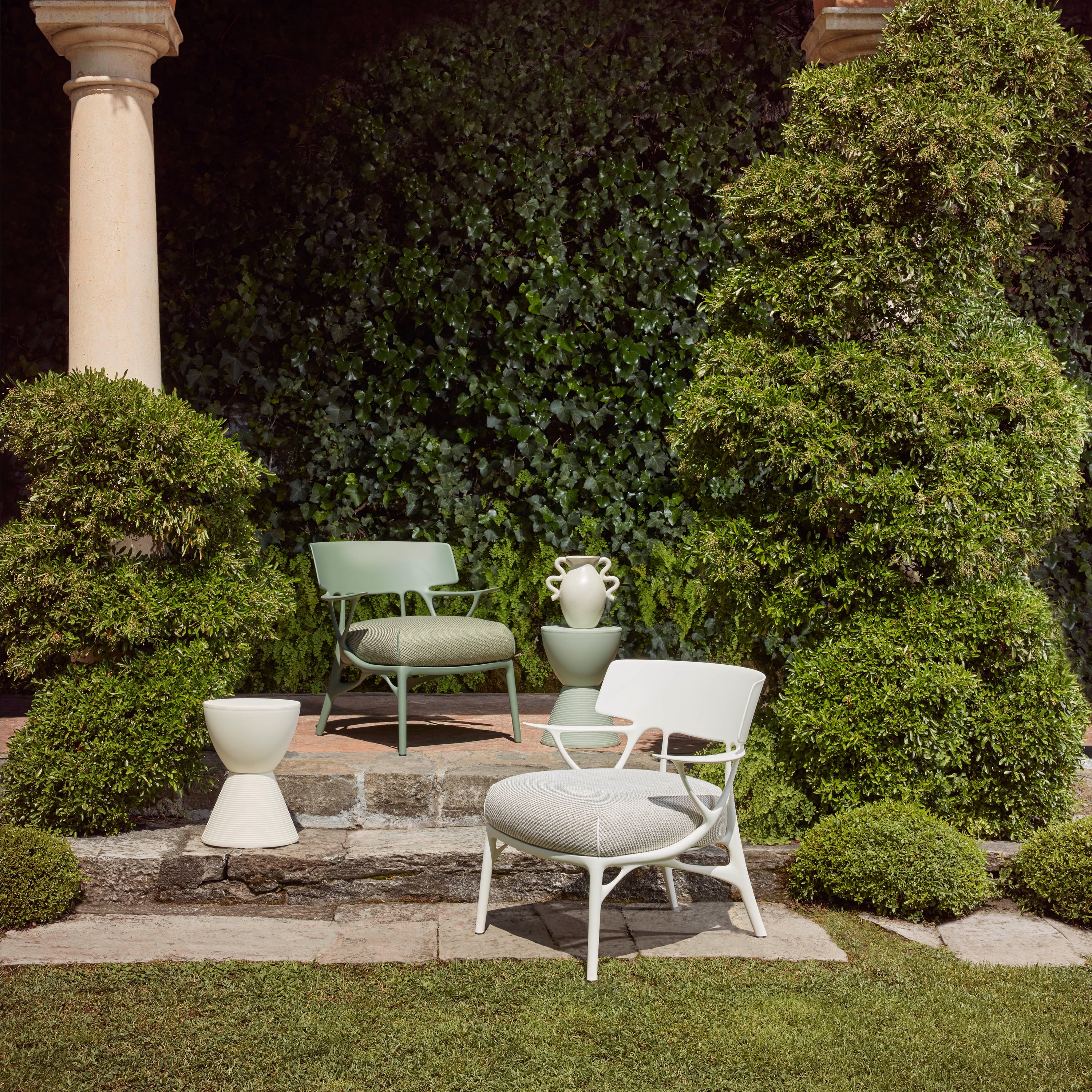 Kartell A.I. Tuinstoel - Wit / Beige