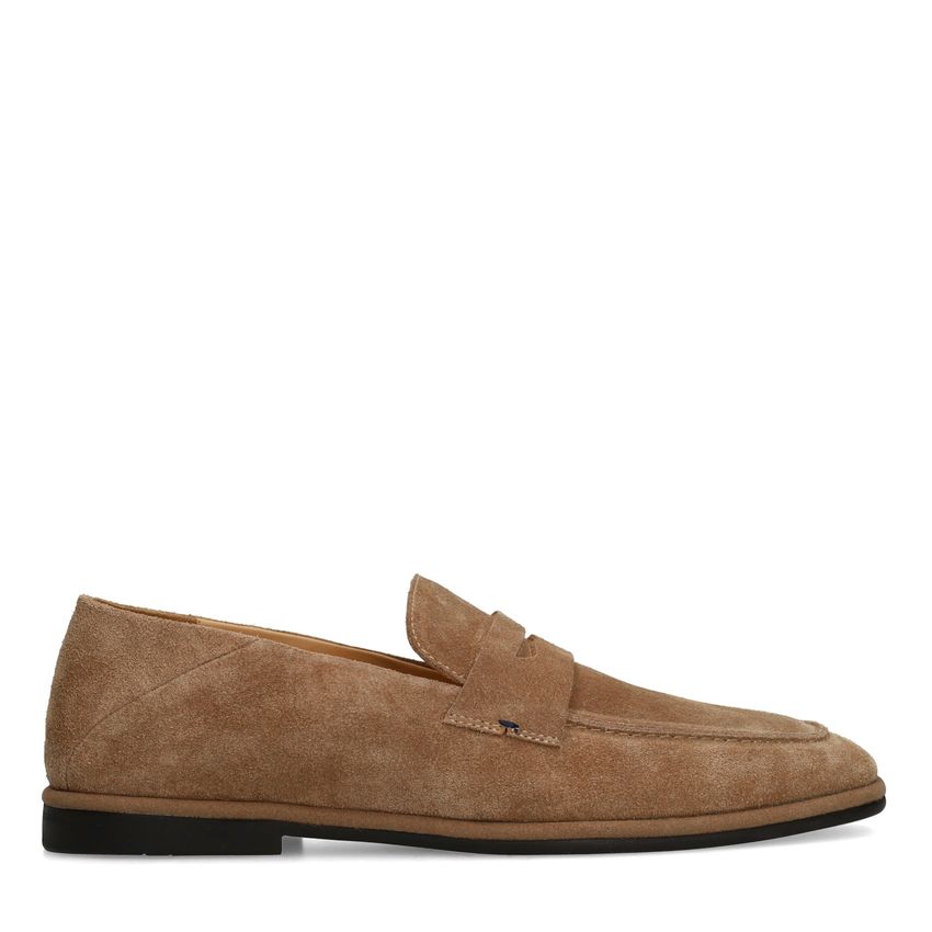 Manfield Taupe suède loafers