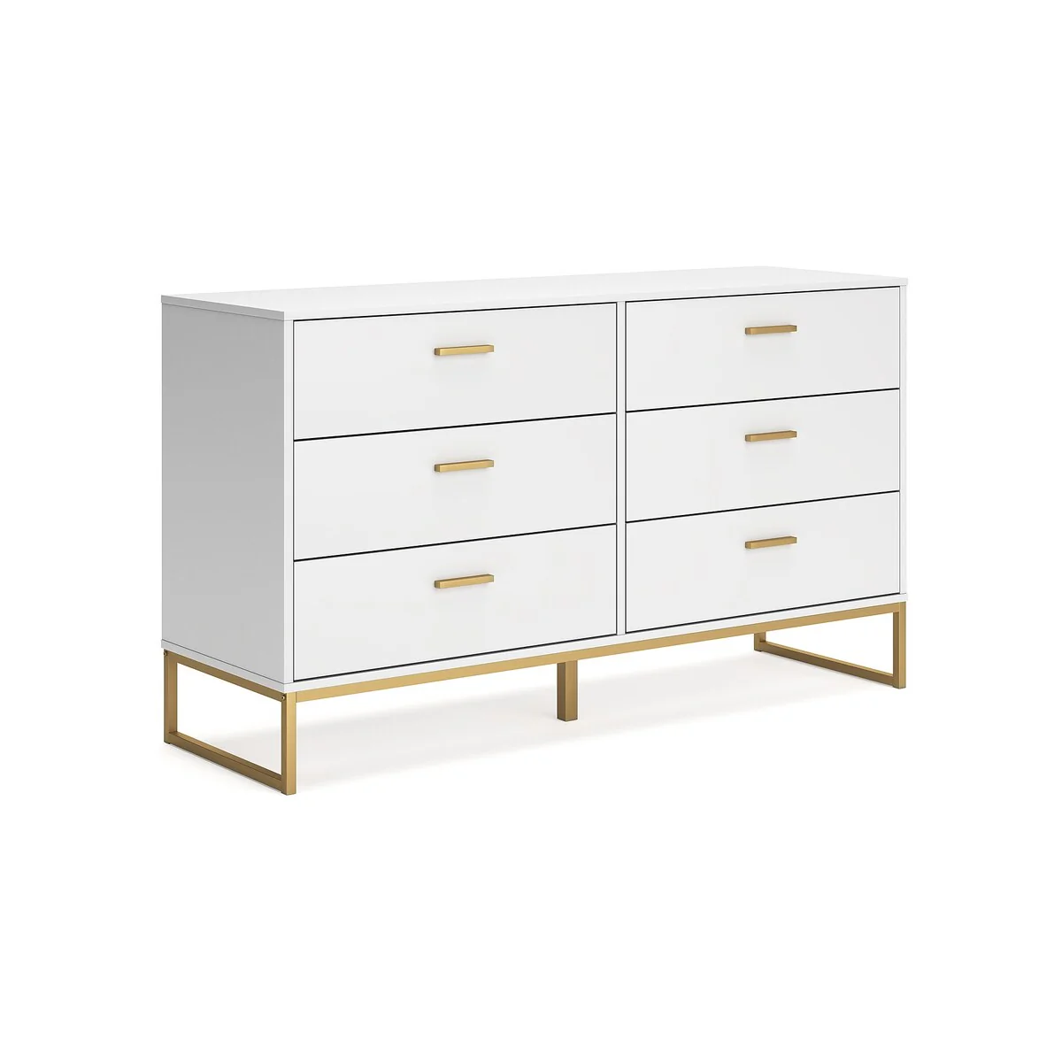 Signature Design by Ashley Socalle White/Gold Dresser