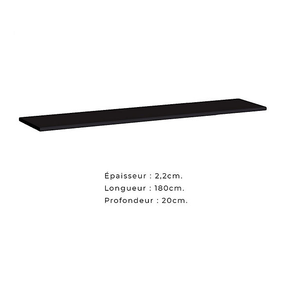 Etagère murale 180 cm SWITCHColoris noirDesign moderne et pratique