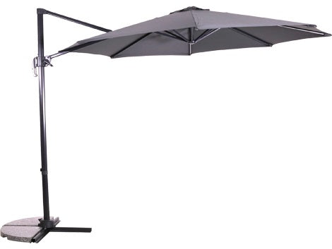 Lesli Living push-up parasol Libra - grijs - Ø300cm