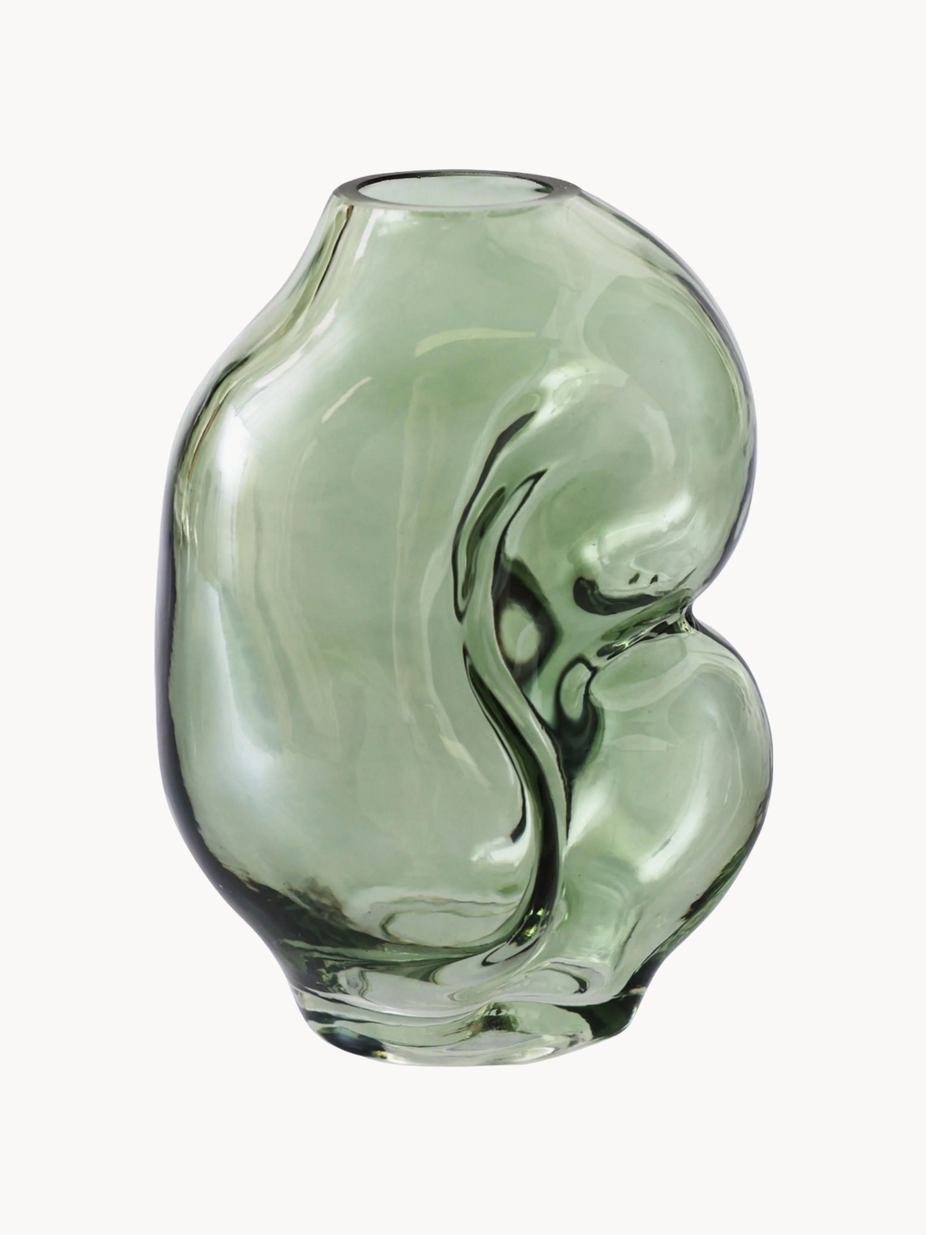 Handgefertigte Glas-Vase Gleam, H 18 cm