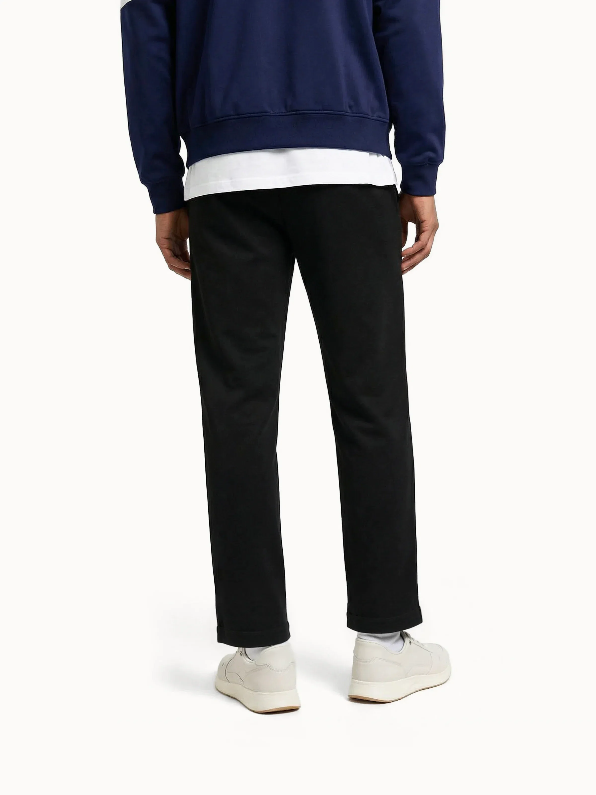 Pantalon relax double face et logo triangle