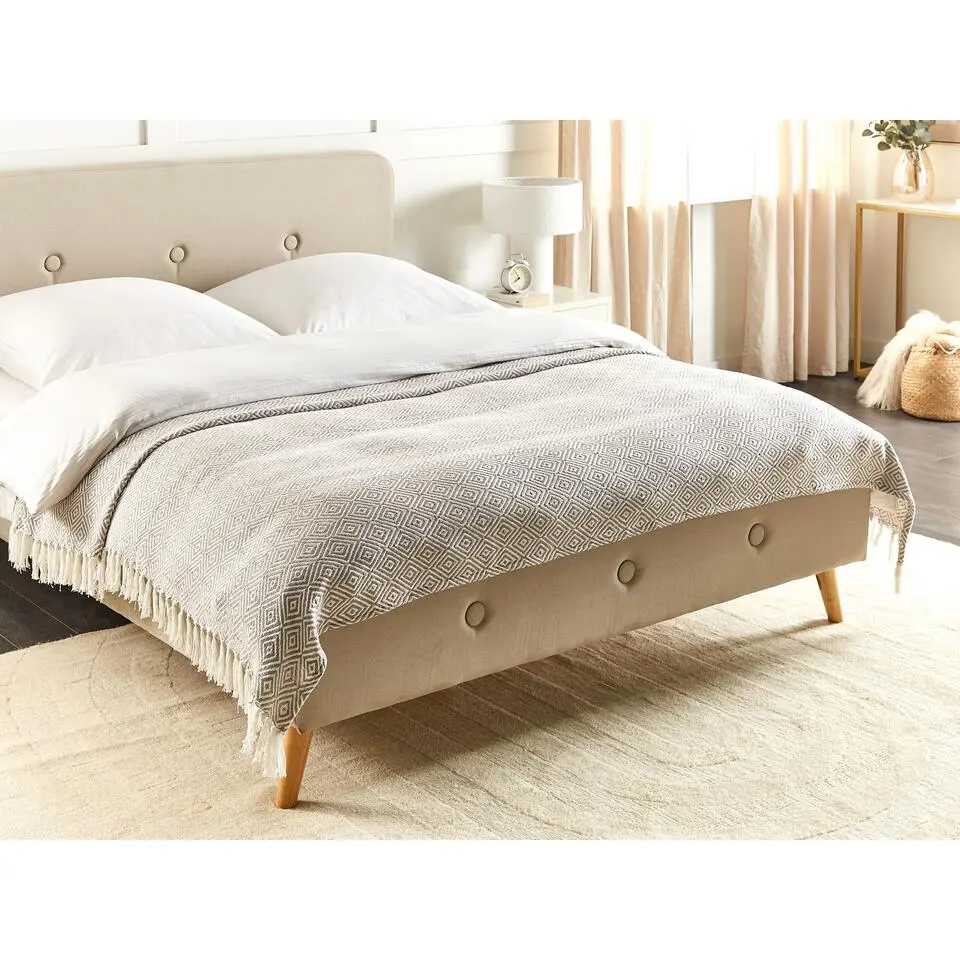 TOUTLI - Bedsprei - Taupe - 220 x 240 cm - Katoen
