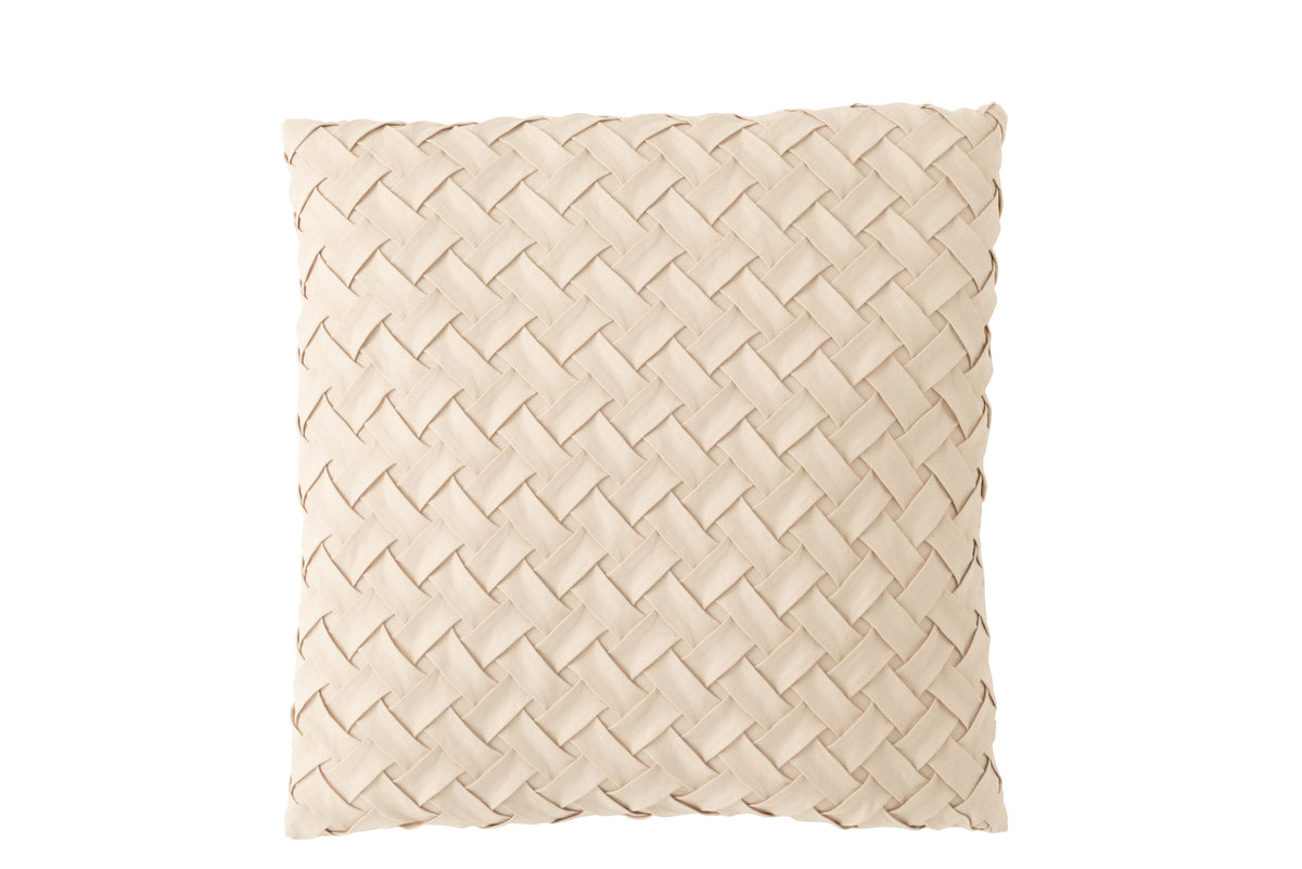 J-Line kussen Gewoven - polyester - beige