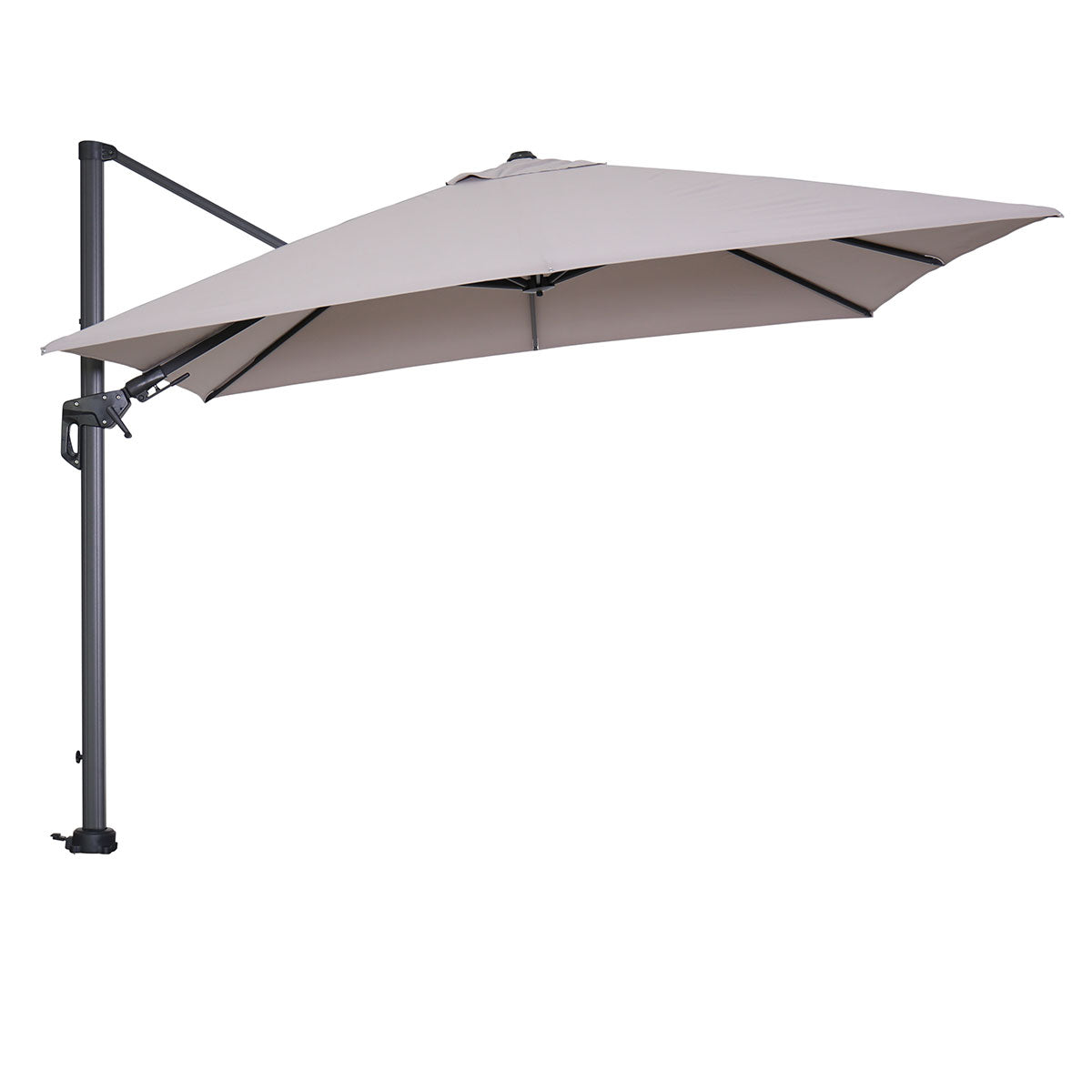 Garden Impressions zweefparasol Hawaii zand kleur doek 3x3 m incl 90 kg voet en hoes